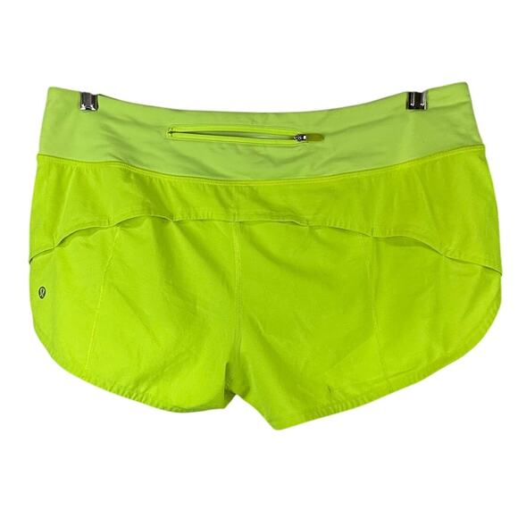 Lululemon Speed Up Low-Rise Short 2.5" Highlight Yellow STAINED Size 10 GUC - Picture 2 of 7